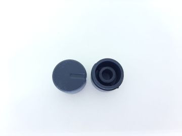 Knob Plástico Potenciômetro Eixo Estriado Preto